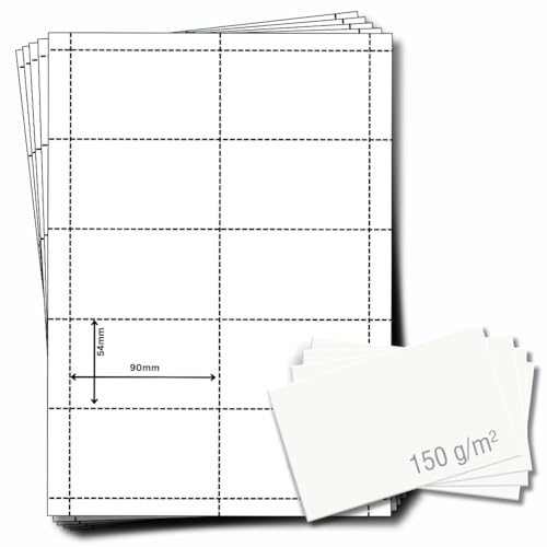 OfficeGear Perforated Printable Name Badges ID Insert Cards Refills (250 Pack) 90x54mm or 9cm x 5.4cm - White A4 150 GSM - 25 Sheets 250 Cards for Conference Name Badge Holders