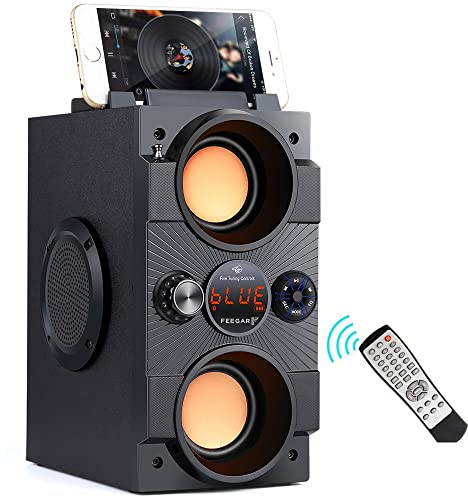 Feegar Dance Tragbare Bluetooth-Lautsprecher, Bluetooth, kabellos, 30 m, Outdoor-Lautsprecher mit Doppel-Subwoofer, reichhaltiges Stereo, unterstützt FM-Radio MP3-Player AUX EQ 30 W Bluetooth-Boombox