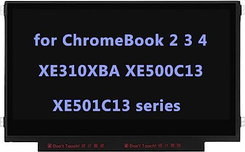 11.6 Screen Replacement for Samsung ChromeBook 2 3 4 XE310XBA XE500C13 XE501C13 XE310XBA-K01US XE500C13-K02US XE500C13-K01US XE500C13-K04US LCD LED Display Panel 30 Pin (Side Brackets Non Touch)
