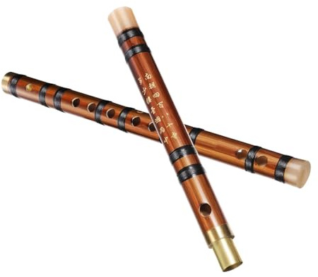 Flauta de bambú e instrumentos de viento retro exquisitamente grabados resaltan la cultura oriental Rendimiento Profesional Flauta De Bambú