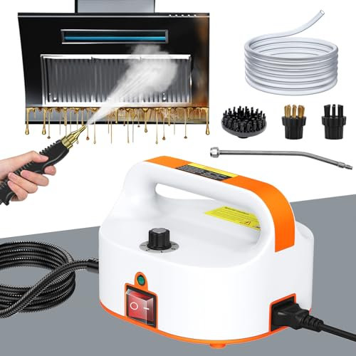 Steam Cleaners, 2500W High Pressure Steam Cleaner Handheld 6 Speeds, 4.5BAR Portable Steam Cleaner with Brush Head, Steamer Cleaning Machine for Floors Cars Furniture Toys Cleaning