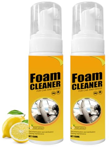 EClare 2×150ml Multi-purpose Car Foam Cleaner, No Flushing Upholstery Cleaner, Multifunctional Foam Cleaner for Car and House
