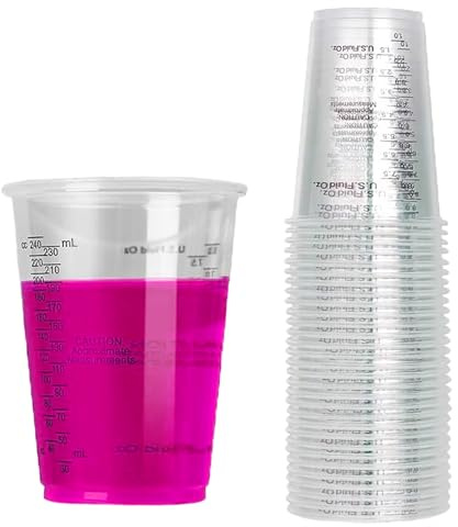 Vaso Mezclador de Resina Epoxi, vasoes mezclador de 30 Piezas con Escala, Reutilizable Vaso Mezclador de Pintura de 240 ml, para Mezclar Pinturas y Pigmentos