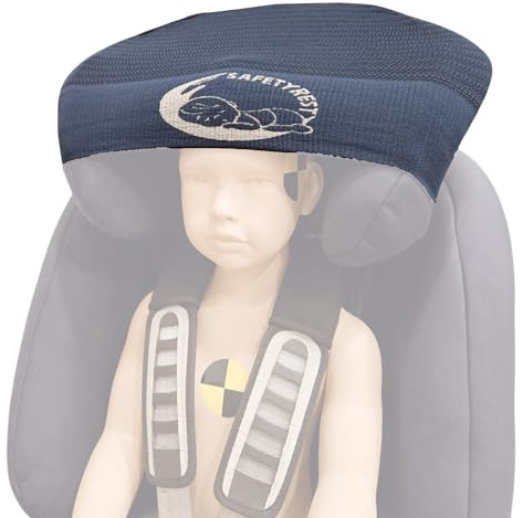 SAFETY REST Auto Nackenkissen für Kinder – Verstellbare und Ergonomische Kopfstütze für Kindersitze – Atmungsaktive und Waschbare Nackenstütze für Komfort und Sicherheit beim Schlafen im Auto