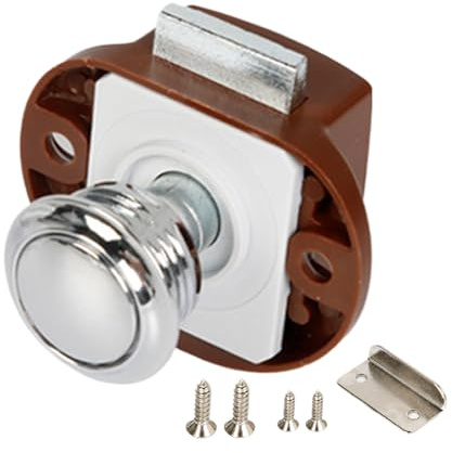 Youngwier Serrature per | Puntale Serratura Senza Chiave In Lega Di Zinco A Spinta - Sostituzione Serratura Sicurezza Per Autocaravan Furgone Cassetto Viaggio Barca Nave Yacht