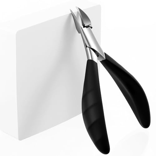 4mm Jaw Cuticle Nippers Professional Stainless Steel Nail Cuticle Trimmer Clipper, Durable Washable Sharp Dead Skin Cutter Nipper Cuticula Remover Pedicure Manicure Tools for Fingernails and Toenails
