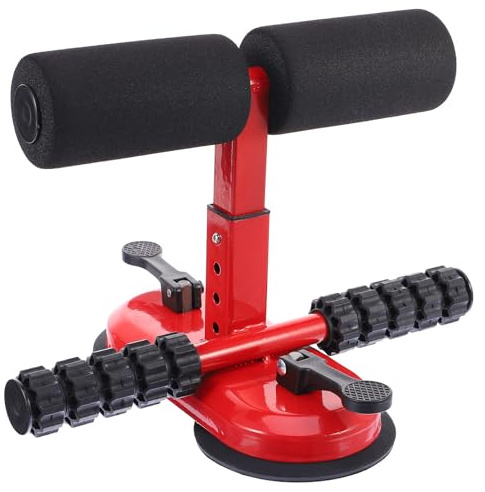 CHILDWEET Adjustable Sit-up Device for Indoor Exercise with Metal Frame and Suction Cups, Portable Crunches Aid for Belly Fitness and Abdominal Curl Assistance, for Home Workout and Strength