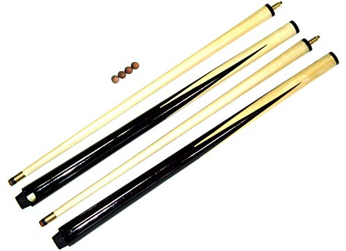 iqgamesroom 2 x 2 Piece 48, 4ft, Pool Snooker Cues - for Kids & Tight Spaces by
