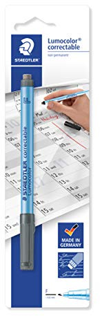 STAEDTLER Foliepenna Lumocolor correct F svart 10 stycken