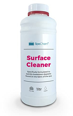 SpaChem Hot Tub Surface Cleaner 1ltr, Waterline Cleaner 1ltr, Removes Oils, Scum Line and keeps you spa shell clean