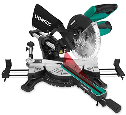 Sierra de inglete 1500W - 216mm - con láser | Incluye hoja de sierra 40T