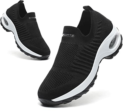 Chaussure Femme Sneakers Chaussures Orthopediques Legere sans Lacets Tennis Confort Outdoor de Jogging Sport Fitness Gym Athlétique Respirante Air Course