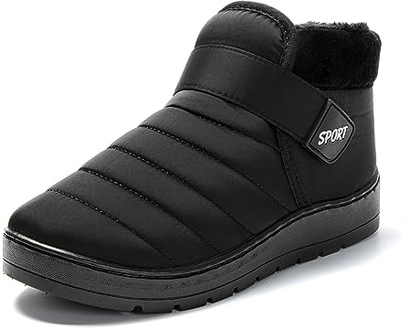 JOMIX Zapatillas Casa Hombre Invierno Calientes Pantuflas Hombre Cerradas de Felpa Botas Hombre con Cierre Zapatillas Hombre Casa Interior Exterior