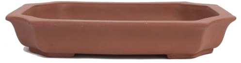 generisch Bonsai - Schale eckig 50 x 36,5 x 9 cm, unglasiert, braun, frostfest 40776