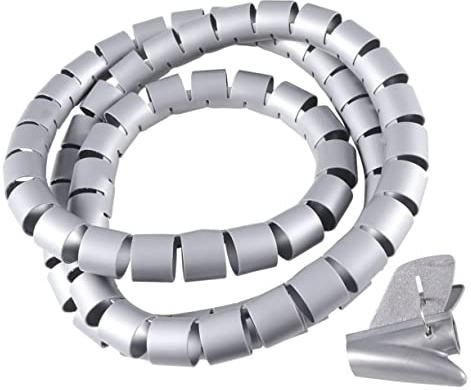 PartyKindom Organizzatore Cavi in PE 150X2Cm per Gestione Fili Audio e USB, Facile da Installare, per Casa e Ufficio