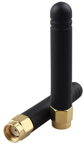 Futheda 2 Pezzi Antenna WiFi 2.4GHz 5GHz 5.8GHz 3dBi Bibanda MIMO Maschio RP-SMA Omnidirezionale per Scheda Rete Wireless Router WiFi Adattatore USB Telecamera IP Sicurezza Monitor Videosorveglianza