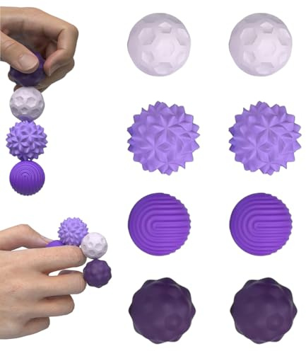 KEMUZ 12 Piezas Bolas Magnéticas de Silicona Anti-Estrés para Adultos y Niños | Juguetes Sensoriales para Aliviar Ansiedad | Juego de Descompresión Creativa para Oficina, Casa y Viaje (1 Set)​