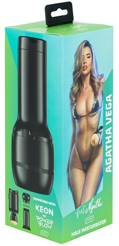 KIIROO Feel Agatha Vega Stroker Maschile - Masturbatore Realistico con Texture Morbida Effetto Pelle - Compatibile con KEON e PowerBlow Dispositivi Interattivi