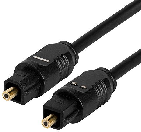 StarTech.com 15 ft Thin Toslink Digital Optical SPDIF Audio Cable - 15ft / 15 Feet Optical Audio Cable (THINTOS15),Black