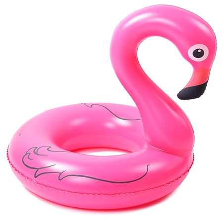 1 anello da nuoto, fenicottero gonfiabile, accessori di scena per piscina, decorazioni gonfiabili, giocattolo da piscina, boa ad anello per bambini (rosa)