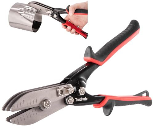 Toolwiz 5 outils pour tôle, pince à sertir pour tuyaux de descente de calibre 24-26, tuyaux de poêle, systèmes de conduits de ventilation en acier inoxydable, pince à sertir efficace pour tuyaux