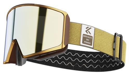 KAPVOE Skibrille Snowboard Brille für Brillenträger Herren Damen Jugend Schneebrille UV400 Schutz Ski Goggles mit Magnet-Wechselsystem Kompatibler Helm Anti Fog Ski brille für Skifahren K719