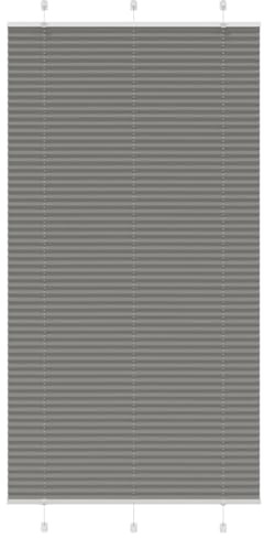 Rantry Plissee-Vorhang, Anthrazit, 105 x 200 cm, Stoffbreite 104,4 cm, Verdunkelungsrollo, Vorhang für Tageslicht, Innenrollo, Verdunkelungsvorhänge, Schlafzimmer, Decke