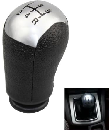 Huybaa Pomello del Cambio 5 Marce, Manuale Testa Della Leva del Cambio a 5 Velocità, Pomello Leva Cambio per Focus 2005-2012 2000-2007 Mondeo MK3 2006-2010 S-MAX 2003-2008 C-MAX 2005