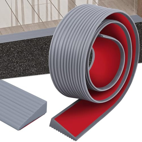 Niuny Rampa per Soglia in Gomma Soglia di Dislivello Pavimento Rampa per Scalino Antiscivolo in pvc Profilo di Transizione Pavimento Autocollante per Porte e Bagno Sedia a Rotelle Passeggini Scooter