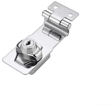 Besttoolifes Verrou de tiroir avec clé pour portes à ouverture vers l'intérieur, mécanisme d'angle de 90 degrés, construction en fer, finition argentée, compatible avec armoires et tiroirs (7,6 cm)