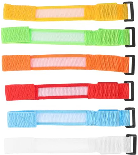 NUOBESTY Braccialetti Luminosi LED Regolabili in Nylon 6 Pezzi Bracciale Sportivo Riutilizzabile per Feste Concerti e Corsa Notturna Fascia di Sicurezza Resistente e Leggera