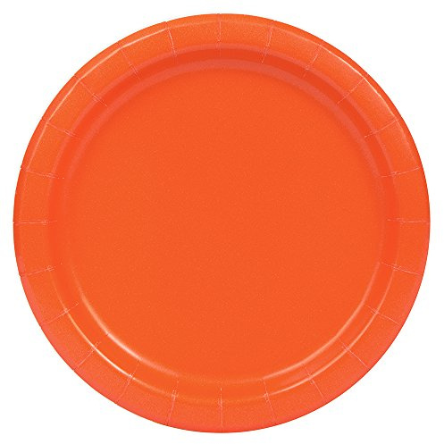 Pappteller - 23 cm - Orange - Packung mit 8 Stück