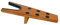 HKM 6405 Stiefelauszieher aus Holz, Gummieinlage und Gummistopper, Stiefelknecht, Medium