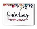 Nastami inbjudningskort bröllop boho fällkort inklusive kuvert (4-sidig och 10)