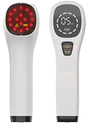 iKeener Hand-Rotlicht Therapie Gerät,(4x808nm) Kalte laser Human/Tierarzt Therapiegerät für Muskel,Knie,Schulter,Rücken Infrarot Licht Therapie Schmerz Linderungsgerät,mit Kostenloser Schutzbrille