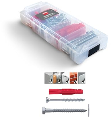 TOX L-BOXX Micro Allround Tri 6/10 + S en boîte de tri empilable et encliquetable, avec chevilles universelles TRI 6/36 et 10/61 + vis adaptées, 130 pièces, 094901803