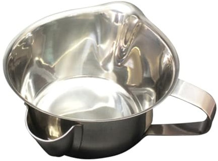 PRETYZOOM Colador Separador de Grasa de Acero Inoxidable Gran Diámetro de 16 Cm Colador de para Sopa Taza para Cocinar Filtro Separador de Recipiente Multiusos para Salsas