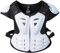 Ronyme Gilet da motociclista con protezione per il corpo, pettorina, spalle, schiena, per pattinaggio, equitazione, motocross, sport, Bianco