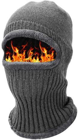 AYPOW Balaclava vinter för män och kvinnor, vindtät termo balaclava skidmask varm stickad stormmask andas ansiktsmask med fleecefoder för cykling motorcykel skidåkning utomhussporter