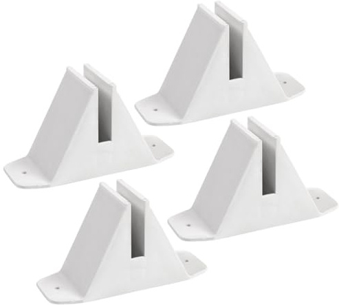 SEWACC Bases para Vallas de Jardín de Plástico Soporte Pequeño Anticaída para Cercas Accesorio Práctico para Patios y Exteriores Juego de 4 Unidades