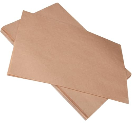 DEARMAMY 100 Fogli Carta da Forno in Pergamena Naturale 20X20 CM Resistente Alte Temperature per Forno Friggitrice ad Aria e Microonde Rivestimento Antiaderente per Teglie e Cottura