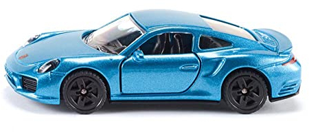 siku 1506, Porsche 911 Turbo S, Metal,Plastic, Blue, Toy car for children, Opening doors
