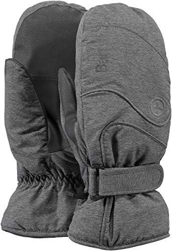 Barts Manoplas de Esquí Basic Mujer/Hombre - guantes invierno mujer hombre con forro, Cierre autoadherente otoño/invierno - 6 HS gris