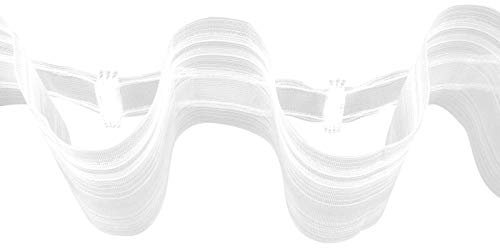 heimtexshop24 Creativ Wellenband Welle moderenes Gardinenband Transparent 80mm Breit Zugabe 1:1,8 (10m)