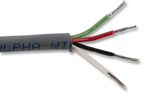 Copper, 4.8mm, Slate, LSZH, 4 Core, 7 x 0.255mm, 1174L Series, 100ft, 30.5m, 300V, 22AWG, Multicore Cable