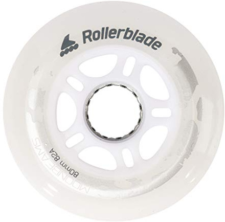 Rollerblade Moonbeam 80mm/82A LED Wheel 4-Pack, WHITE
