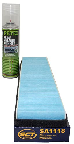 Filtre d'habitacle SA1118 + nettoyant pour climatisation 500 ml PETEC
