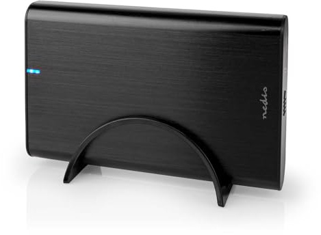 Nedis Hårddiskhölje 3,5 tum USB 3.2 Gen1 USB Type-A / Type-C™ Bärbart Aluminium svart