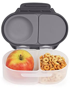 b.box Fiambrera Infantil con Compartimentos | Bento Box Infantil Mini con 2 Compartimentos Herméticos | Caja de Almuerzo y Picoteo para Niños | Cabe 1 Fruta Entera | Sin BPA