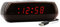 Acctim Miramar Digital Alarm Clock USB Mains Powered with Battery Backup Red LED Bedside Alarm Clock